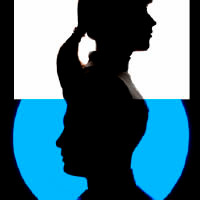 blue and black image