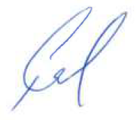 Robert Pimentel's signature