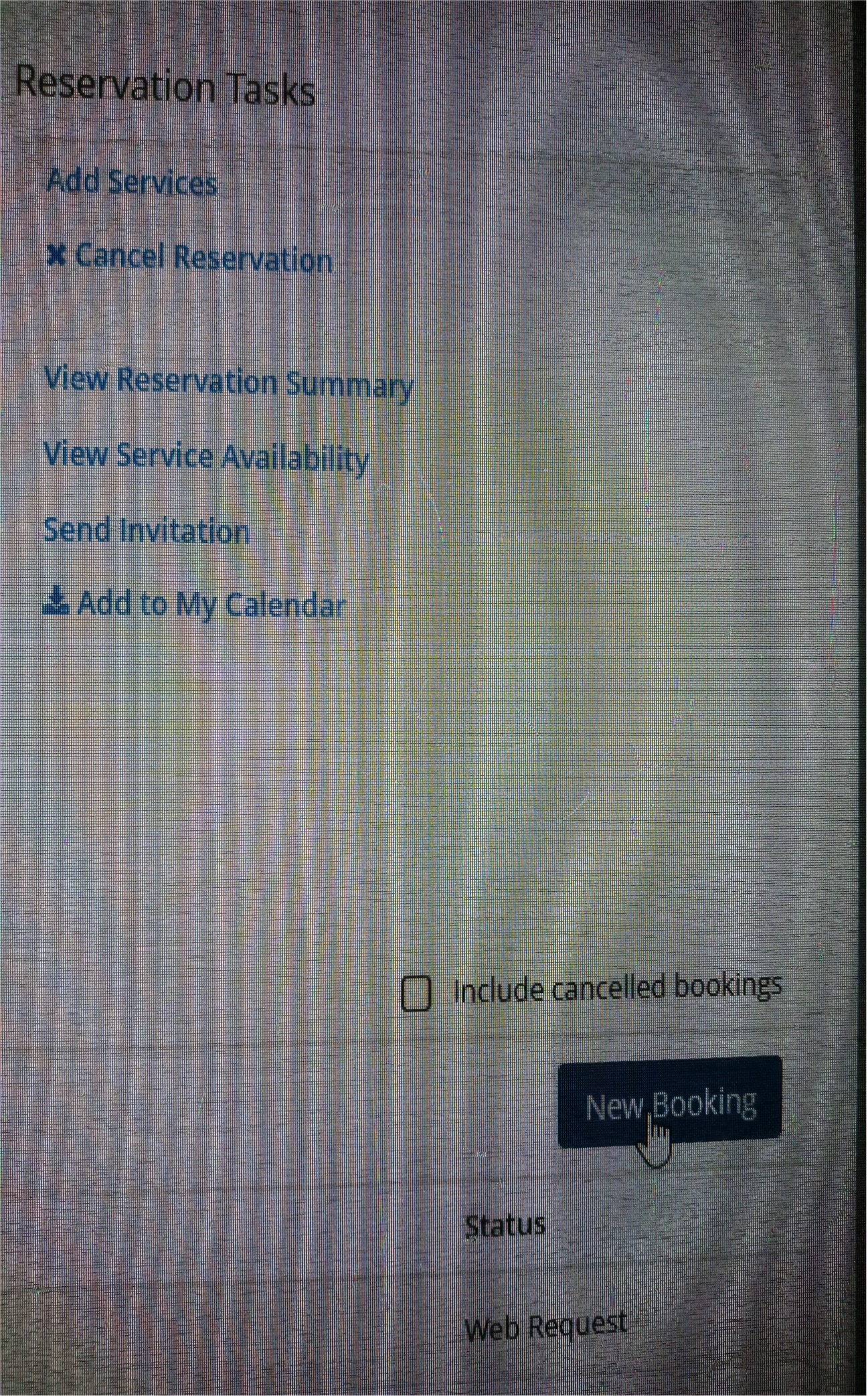 Select New booking