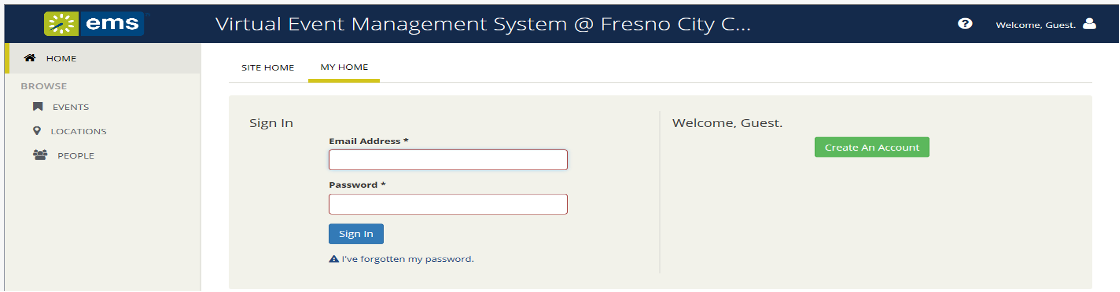 screenshot of creating account requesting email and password