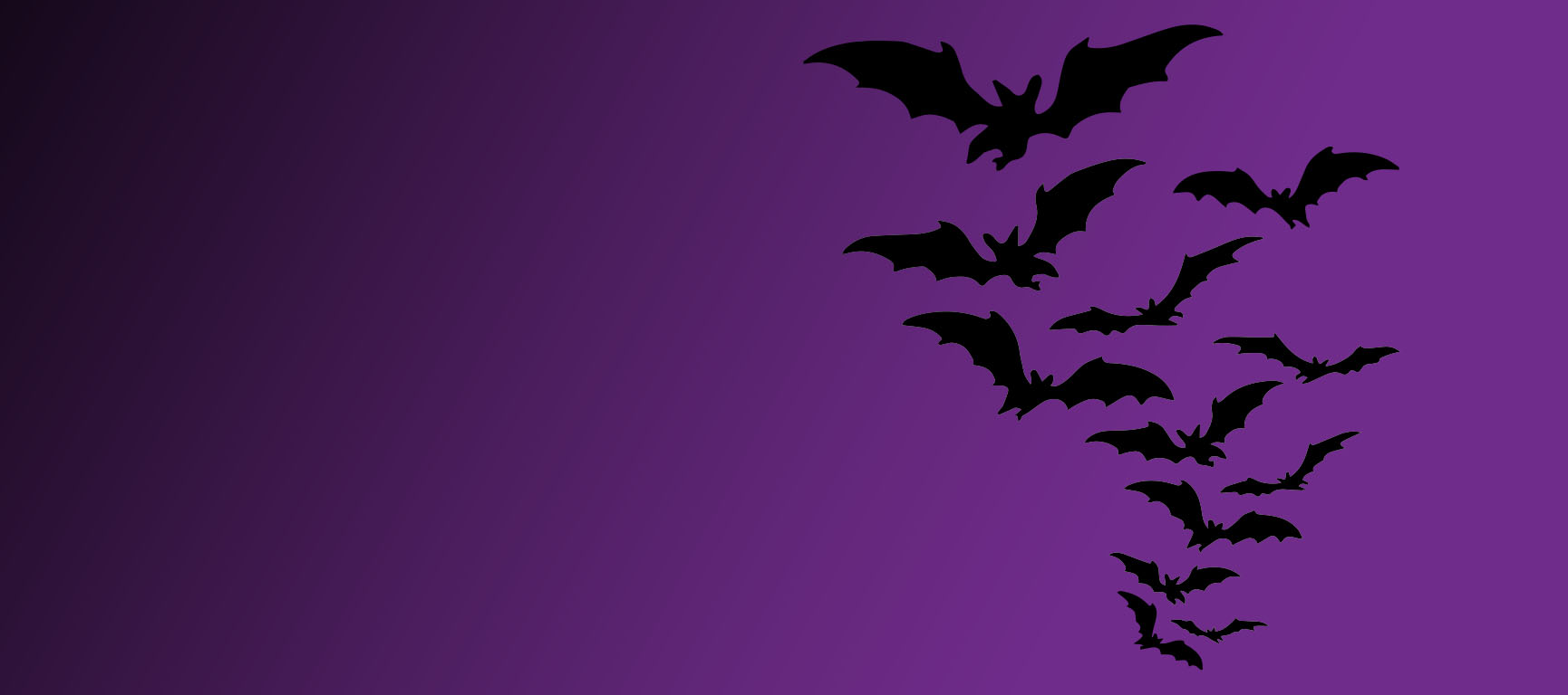 bats flying over purple background