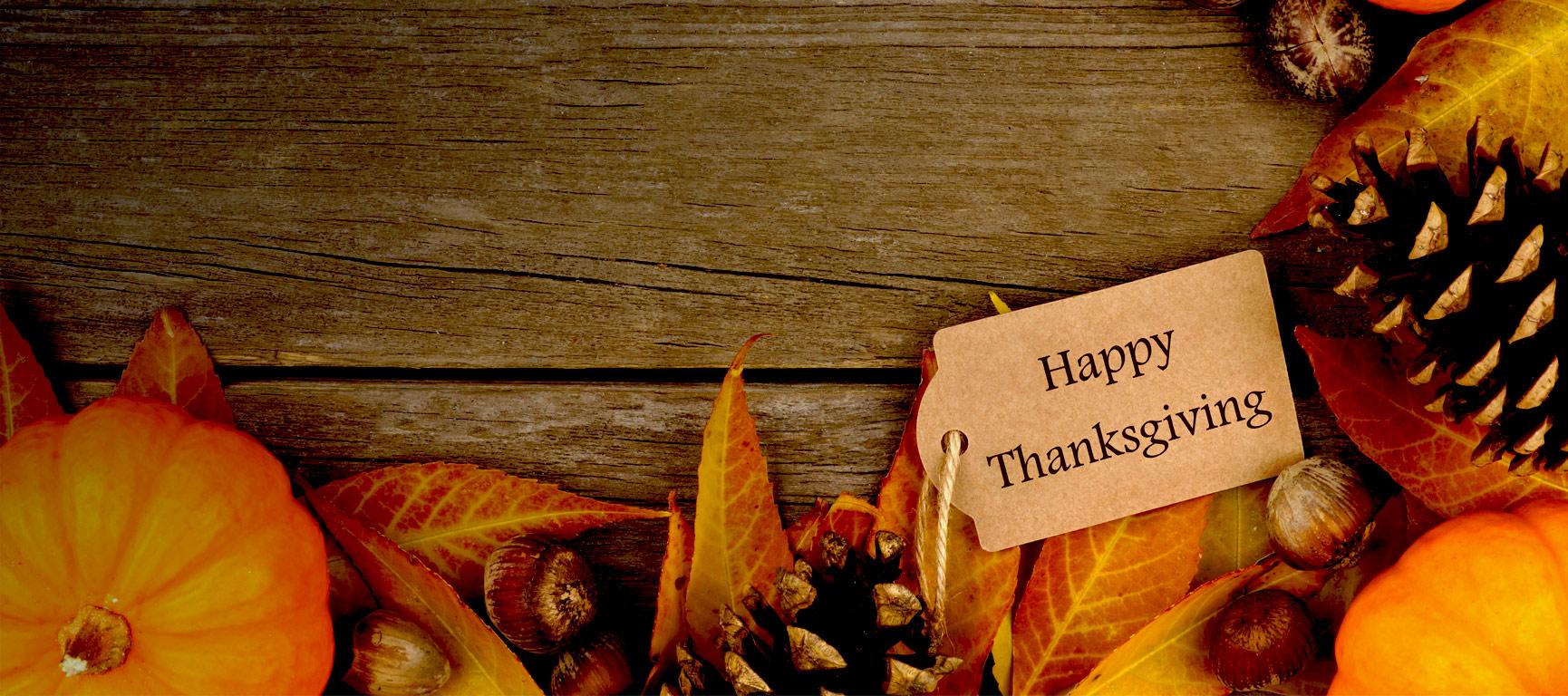 Happy Thanksgiving with decor