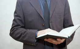 man with book