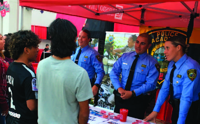 Students at Police Academy Table