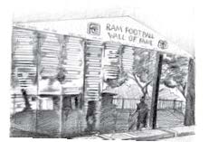 Sketch of Ram Football Wall of Fame