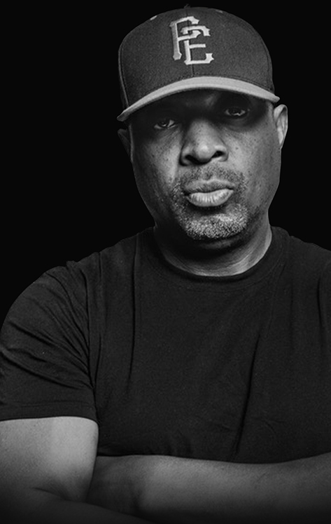 Chuck D in black & white