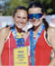 Two beach volleyball players
