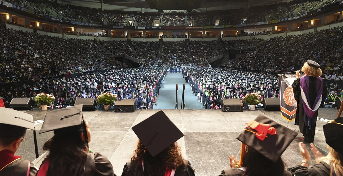 students at graduation