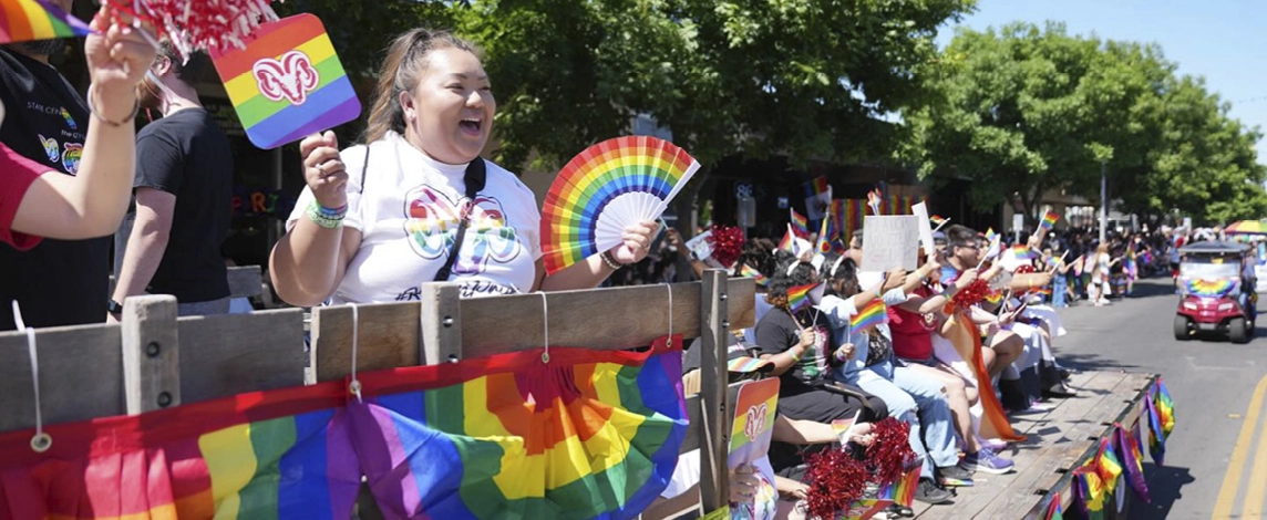 FCC Students and Staff on Pride Parade Float