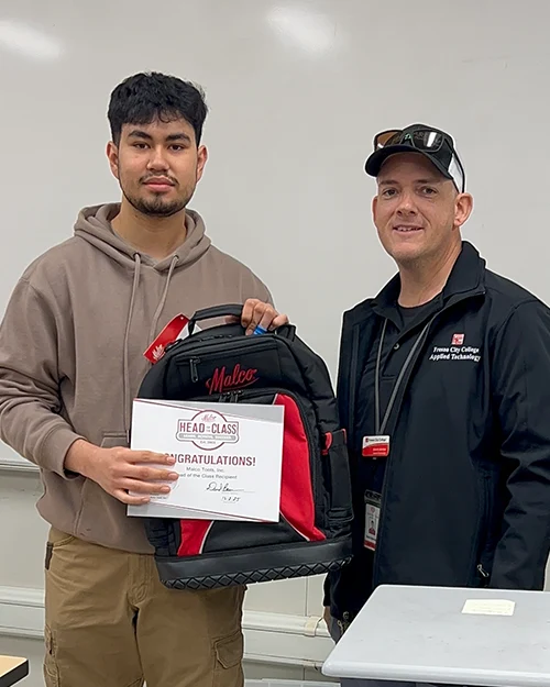 Head of Class Award recipient Emanuel Garcia Rivera