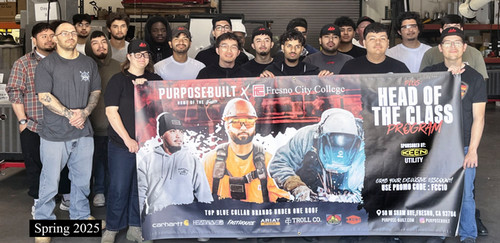 HVAC Class holding sponsor Purposebuilt banner