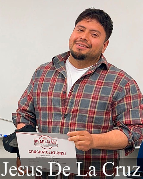 Head of Class Award recipient Jesus De La Cruz 
