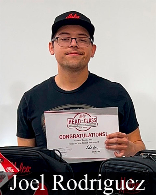Head of Class Award recipient Joby Rodriguez