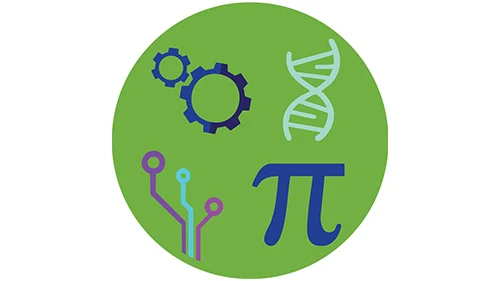 gears, dna, circuits, pi symbol