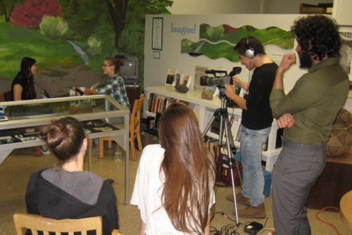 Students present their research at the annual meeting of the American Anthropological Association.       Students practicing archaeological excavation techniques.       Students analyzing fiber artifacts from the collections at Fresno City College.       Students interviewing and filming during an ethnographic project at Fresno City College. Former Fresno City College anthropology student, Ashlee Dotson, working with Golden Lion Tamarins at the Fresno Chaffee Zoo. Ashlee transferred from Fresno City College and completed her Bachelor’s degree in Anthropology at CSU Fresno.”