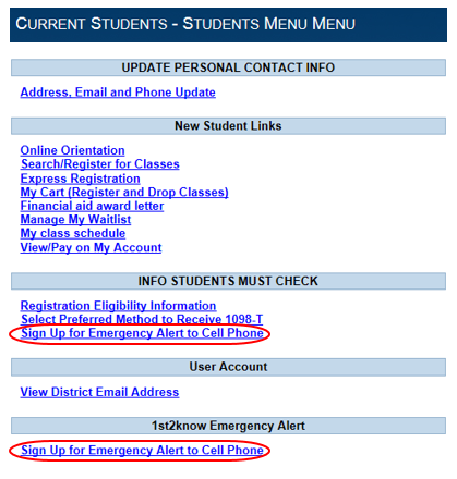 How to update Address and Telephone on WebAdvisor          Form on webAdvisor for updating Address and Telephone          How to sign up for emergency alerts on WebAdvisor          Form on WebAdvisor for signing up for emergency alerts on WebAdvisor