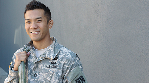 student in military garb