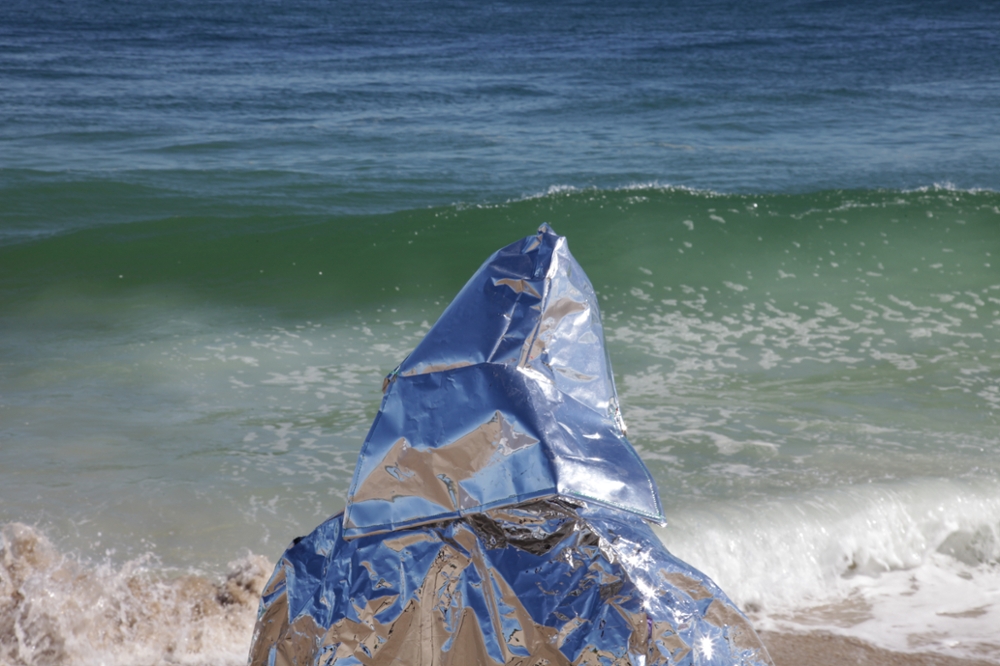 rock in ocean