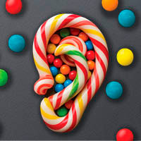 ear made of candy
