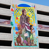 SCCCD Mural on parking garage