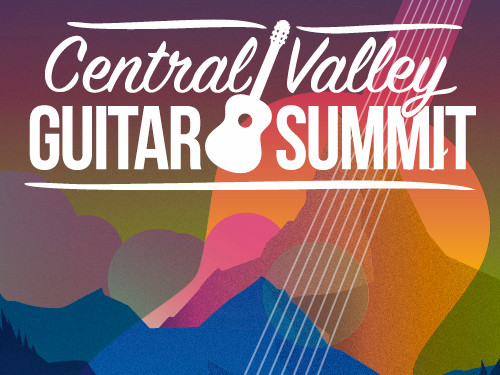 colorful background that reads central valley guitar summit in white