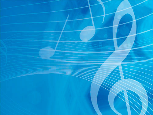 blue music staff