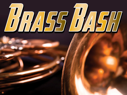 Gold lettering Brass Bash