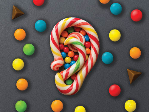 ear made from candy