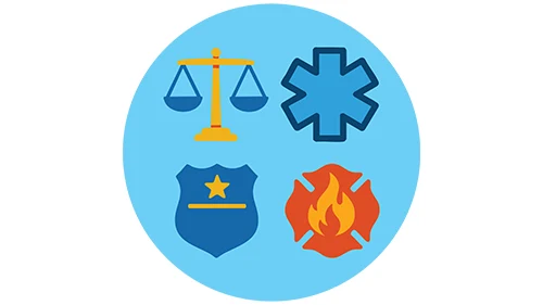 First responders icon set