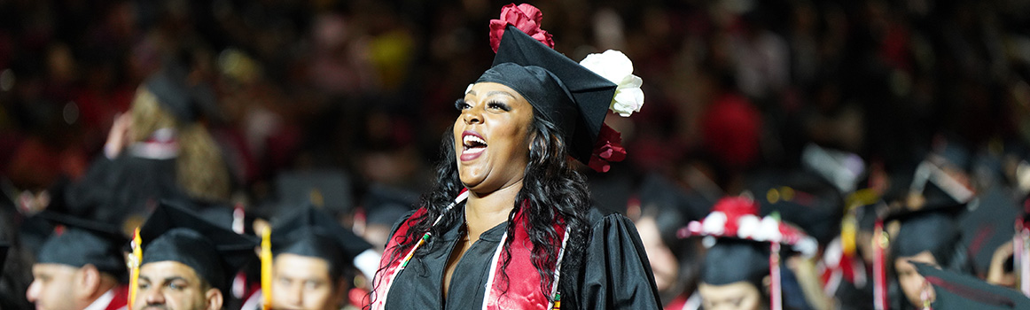 black student graduating