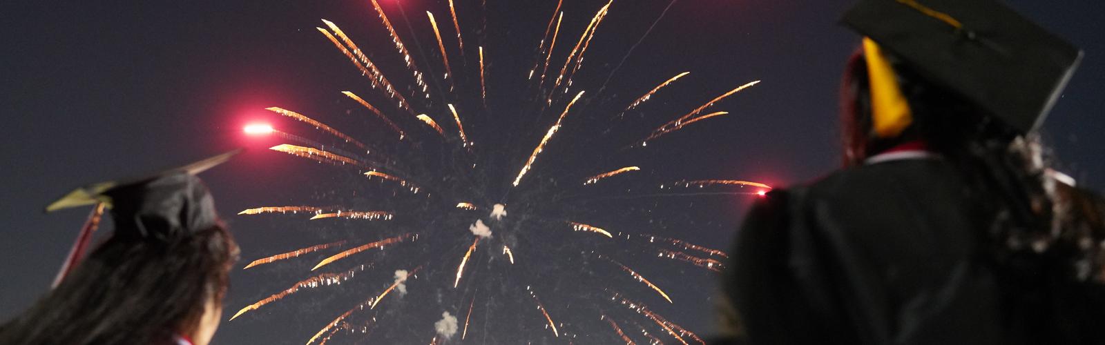 Fireworks at Commencement