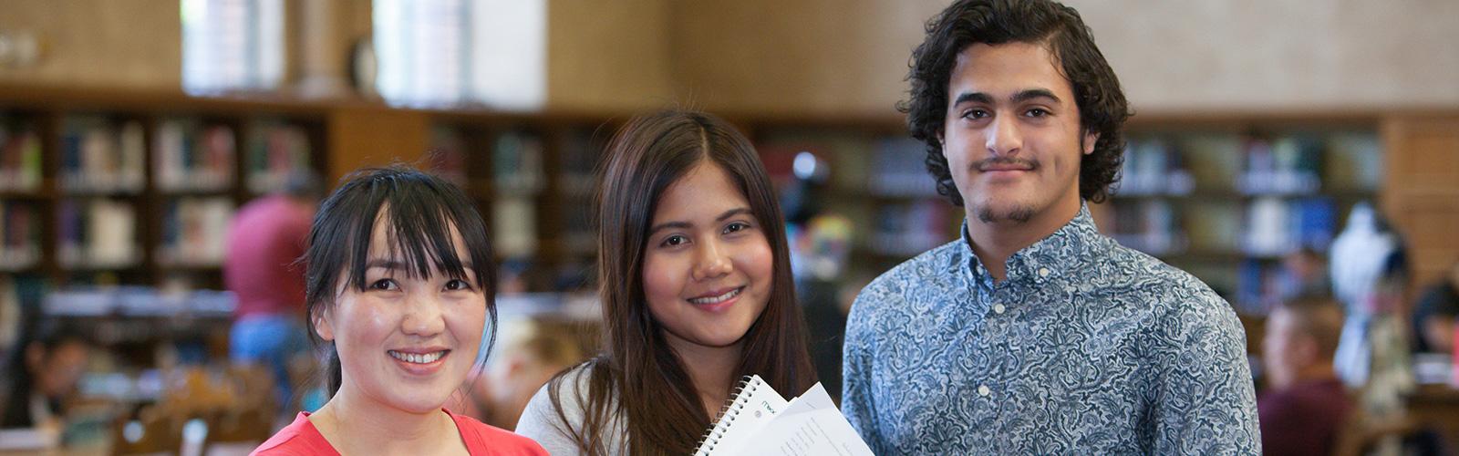 Student in Library