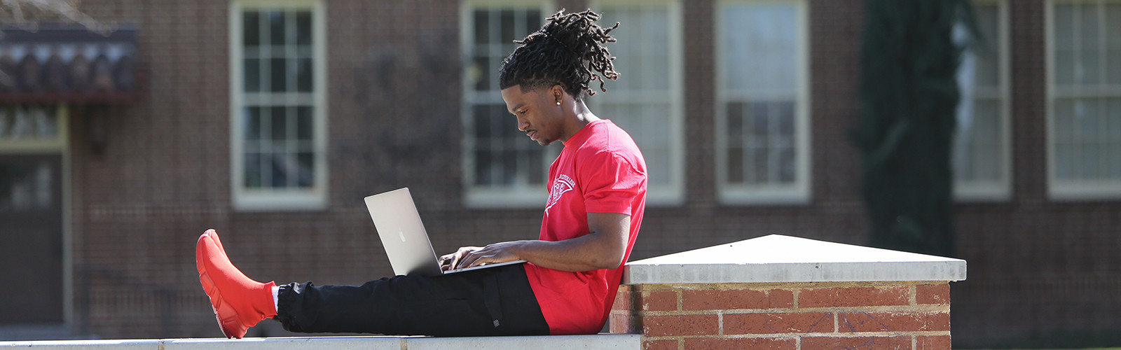 student on laptop