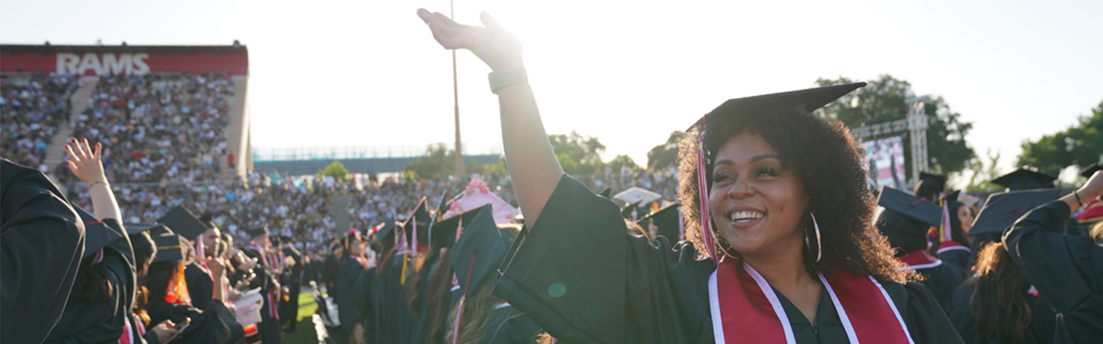 Celebrating at graduation