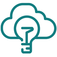 lightbulb in cloud (infobase logo)