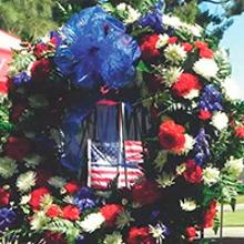 red white blue wreath