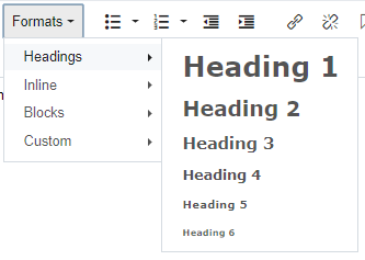 headings