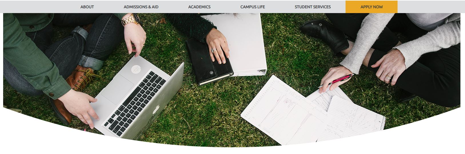 banner image of students on their computers