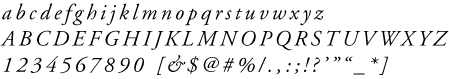 Adobe Garamond Italic Sample