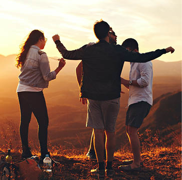 enjoy the great outdoors at sunset
