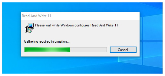 Wait while Windows configures...